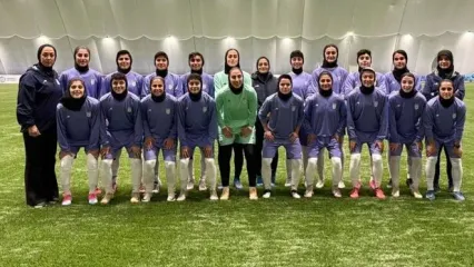 برگزاری تمرین تیم ملی فوتبال بانوان پیش از دیدار برابر ازبکستان