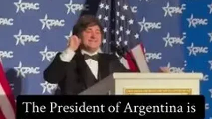 رئیس‌جمهور آرژانتین رقص معروف ترامپ را اجرا کرد