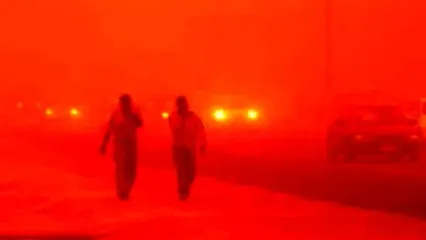 پدیده عجیبی که در آسمان عراق رویت شد