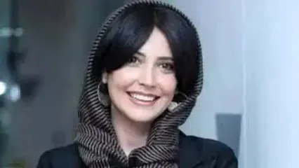 تصویری از شبنم قربانی در پشت صحنه اولین فیلمش