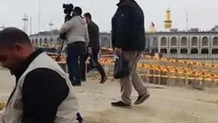 بسته‌بندی خاک زرد کربلا و تحویل به زائران