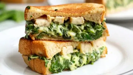 طرز تهیه ساندویچ اسفناج و گردو؛ ساندویچ لذیذ و مقوی