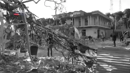 اولین فیلم‌ از درون سفارت سابق آمریکا پس از حمله هوایی