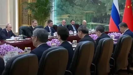 مراسم استقبال رسمی از پوتین در پکن