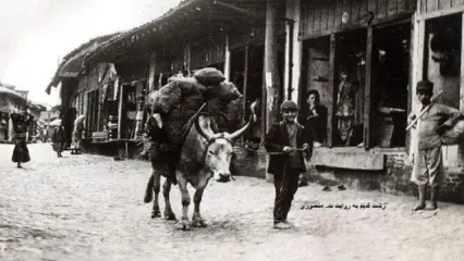 سفر در زمان؛ عکس رنگی‌شده از بازار رشت در دوران قاجار