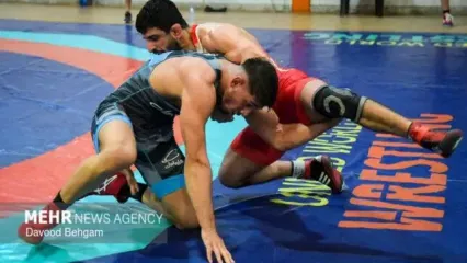 تصاویر جالب از اردوی تیم ملی کشتی در مشهد