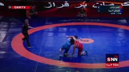 ببینید| کشتی حسن یزدانی مقابل آذرپیرا
