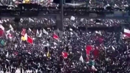 میدان اصلی نجف میزبان پیکر رهبر شهید شد