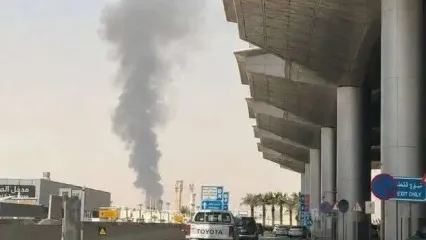توقف پروازها در فرودگاه ملک خالد هم‌زمان با انفجار در عسیر عربستان