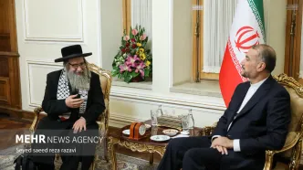 تصاویر: دیدار وزیر امور خارجه با رهبران یهودی ضد صهیونیست