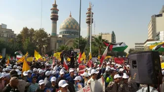 گردهمایی دانش آموزان تهرانی در حمایت از کودکان فلسطینی