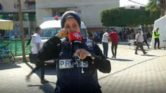 اشک‌های خبرنگار «TRT» هنگام گزارش حمله اسرائیل