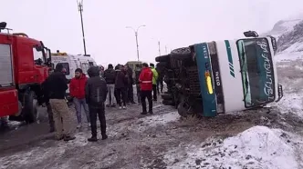 واژگونی خونین مینی بوس در جاده جلفا