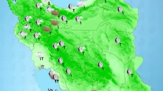 بارش در نیمه غربی و بخش‌هایی از مرکز کشور /کاهش دما و کولاک برف در ۸ استان