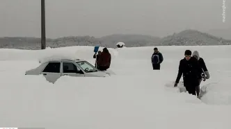 ویدئویی از بارش سنگین برف در استان کردستان