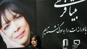 بغض لیلا حاتمی در سخنرانی مراسم تشییع بیتا فرهی+ فیلم