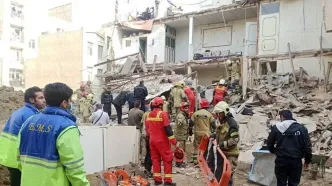 تازه ترین اخبار از ریزش مرگبار ساختمان در یافت آباد+ عکس