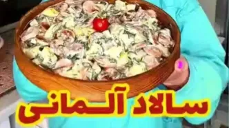 همسرت را سورپرایز کن | طرز تهیه سالاد آلمانی خوشمزه +ویدئو