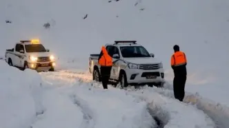 انسداد ۱۱ محور به دلیل بارش سنگین برف