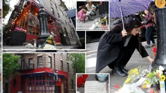 (ویدئو) هواداران متیو پری در کنار آپارتمان فرندز یاد او را گرامی داشتند