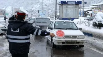 شرایط ورود به جاده چالوس در هوای برفی