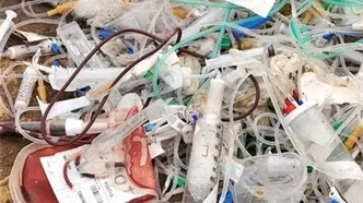 ویدیویی تاسف انگیز از رها کردن زباله‌های بیمارستانی در جنگل