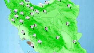 بارش برف در چندین استان