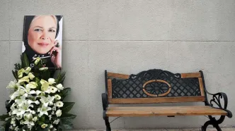 عکس/ حال نذار خانم بازیگر در مراسم تشییع پیکر زنده یاد بیتا فرهی