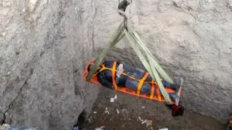 سقوط هولناک مرد جوان به عمق چاه 8 متری در پردیس