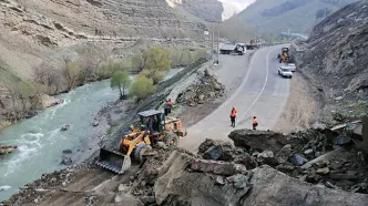 هشدار  قرمز / احتمال ریزش بهمن و سنگ در جاده چالوس