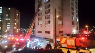 فیلم عملیات نجات 20 زن و مرد از آتش سوزی ساختمان مسکن مهر پردیس کرمانشاه + جزییات