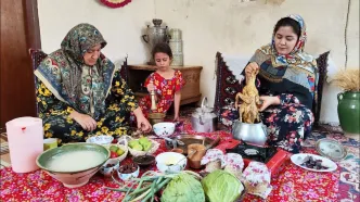 (ویدئو) پخت متفاوت باسترما پلو با اردک به سبک بانوی روستایی ارومیه ای