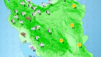 بارندگی و کاهش نسبی دما در ۵ استان