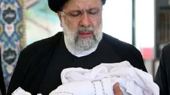 «حی علی الفلاح» در هنگام اذان گفتن رئیسی در گوش نوزاد، حذف شد!/ ویدئو