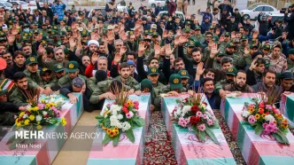 ورود پنج شهید گمنام دفاع مقدس به تبریز