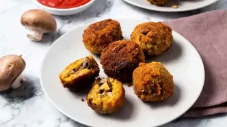 طرز تهیه فلافل با قارچ و پنیر