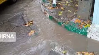 تصاویری از وضعیت خیابان‌های کازرون بعد از بارندگی