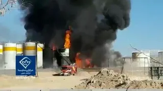 آتش سوزی و انفجار هولناک در مینی پالایشگاه  بیرجند/ فیلم