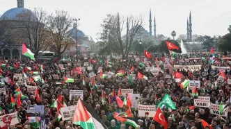 تظاهرات گسترده در «استانبول» علیه ادامه حملات اسرائیل به غزه