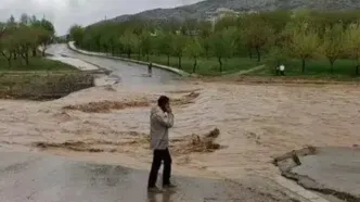 سیل امروز خرم آباد در پل جهادگران