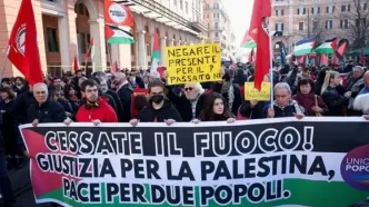 تظاهرات هزاران نفر در ایتالیا در همبستگی با غزه