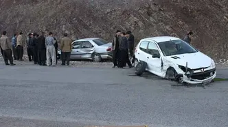 ۶ مصدوم در پی برخورد دو خودروی پژو ۴۰۵ با ۲۰۶  در محور اهر تبریز