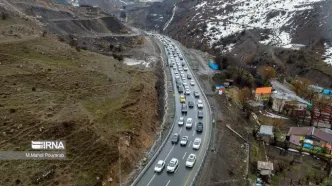 ترافیک سنگین و پرحجم در پرترددترین جاده شمالی