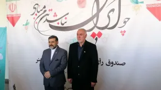 وزیر فرهنگ و استاندار تهران در محل اخذ رای + عکس