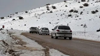 برف و باران در 10 جاده کشور / مسافران بخوانند