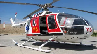 پرواز هلیکوپتر اورژآنس برای نجات نجات جان مادر باردار در گتوند