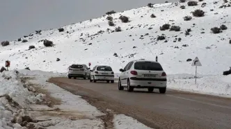 بارش برف و باران در جاده های ۱۰ استان کشور