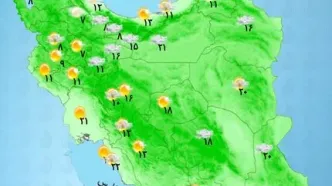 بارش باران در برخی نقاط کشور