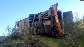 سانحه اتوبوس حامل ایرانیان در ارمنستان ۵ کشته برجای گذاشت