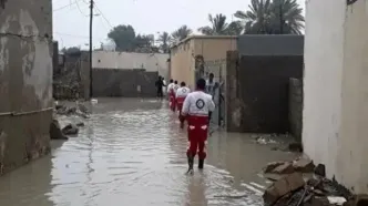 تداوم امدادرسانی نیروهای هلال احمر در مناطق متأثر از سیل و آبگرفتگی